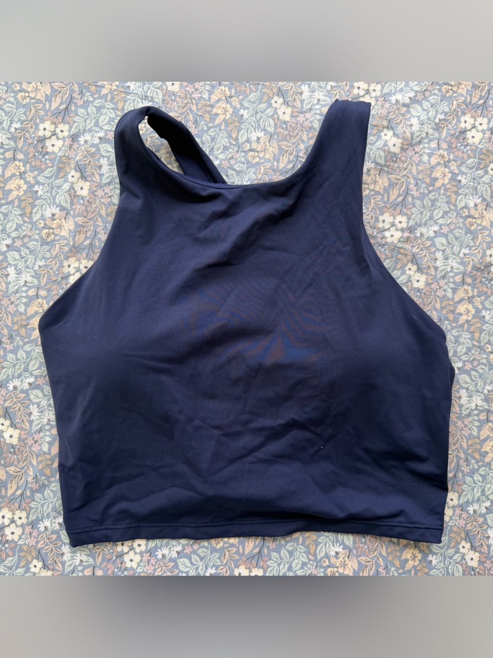 Athleta Navy High-Neck Bikini Top